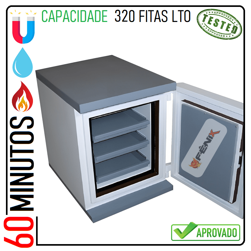 Cofre para proteção de fitas magnéticas de backups LTO e DLT Apolo 126