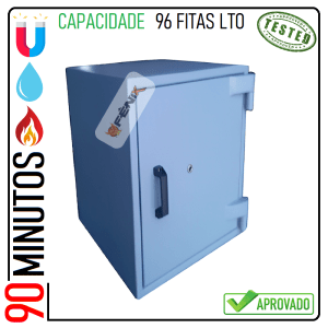 Cofre para proteção de fitas magnéticas de backups LTO e DLT Fire Defender 010