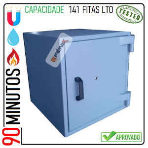 Cofre para proteção de fitas magnéticas de backups LTO e DLT Fire Defender 011