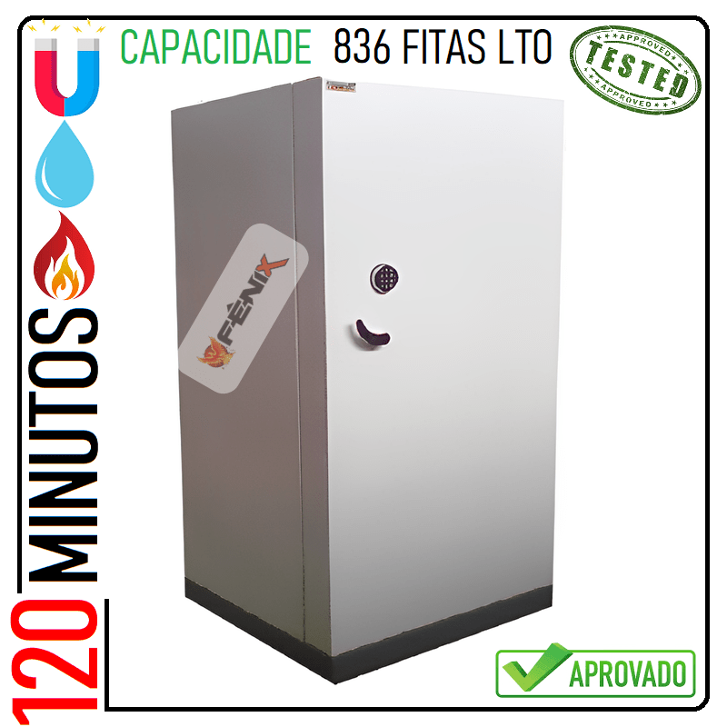 Cofre para proteção de fitas magnéticas de backups LTO e DLT Fire Safe 382